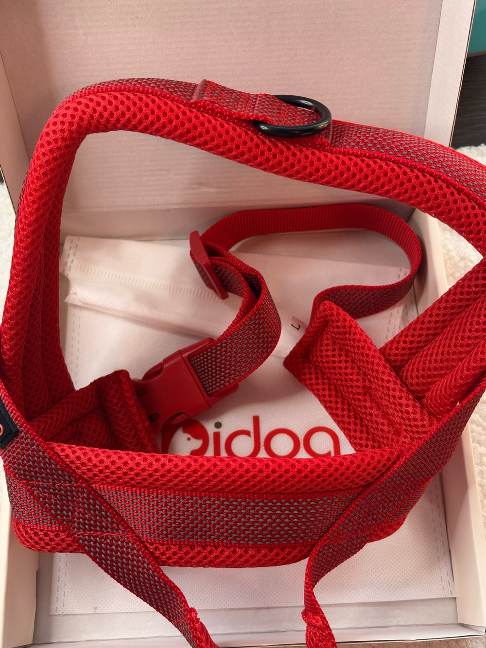 Red Padded Mesh Dog Harness for Men Accessories